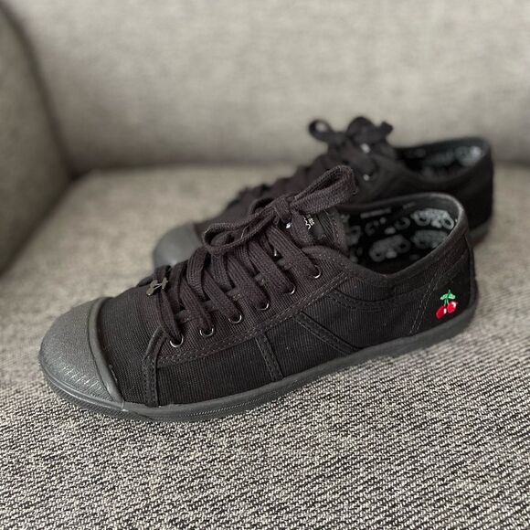 🇫🇷Les Temps de Cerises canvas runners black/black - Picture 8 of 13